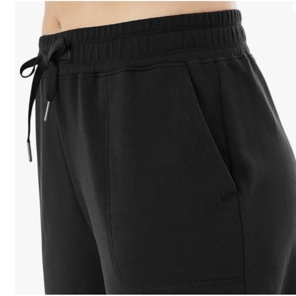 EUC Member’s Mark French Terry Capri Joggers Black Size Small - Picture 2 of 7